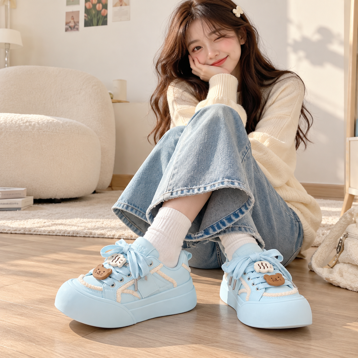 Bear Charm Sneakers
