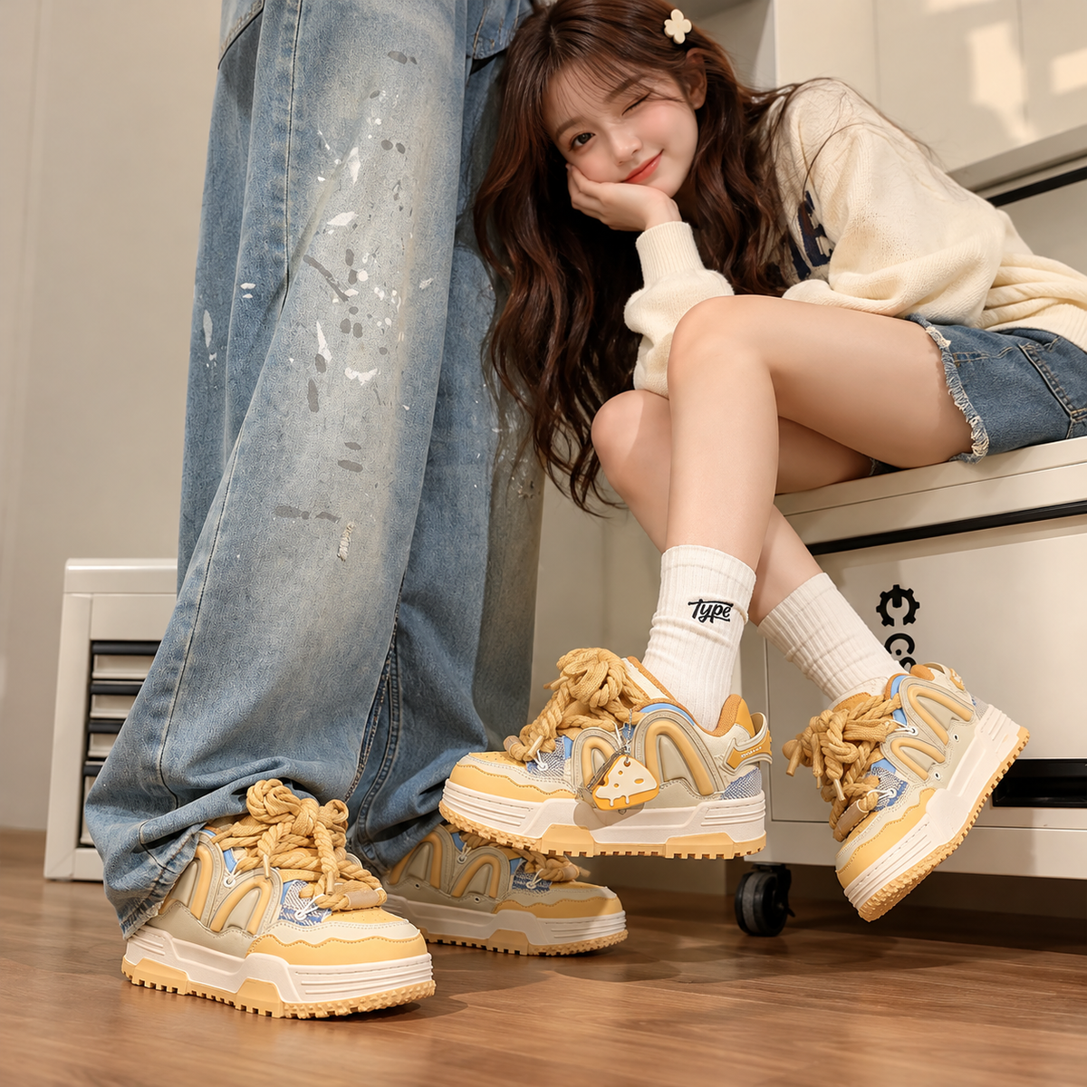 Chunky Bread Sole Unisex Sneakers