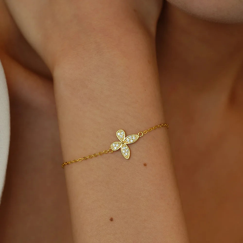 Moissanite Butterfly Bracelet