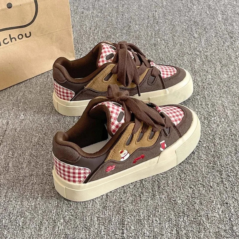Kawaii Platform Lace-Up Sneakers