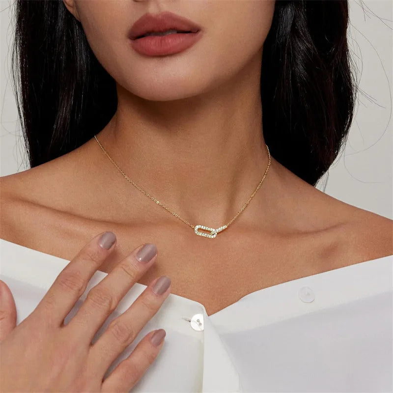 Interlocking Paperclip Necklace