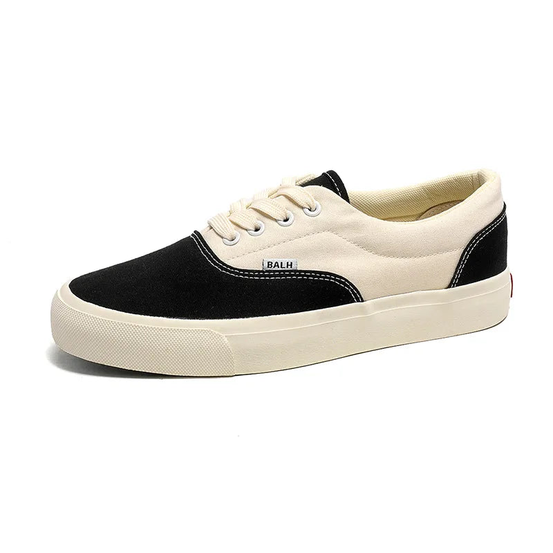Colorblock Low-Top Canvas Sneakers