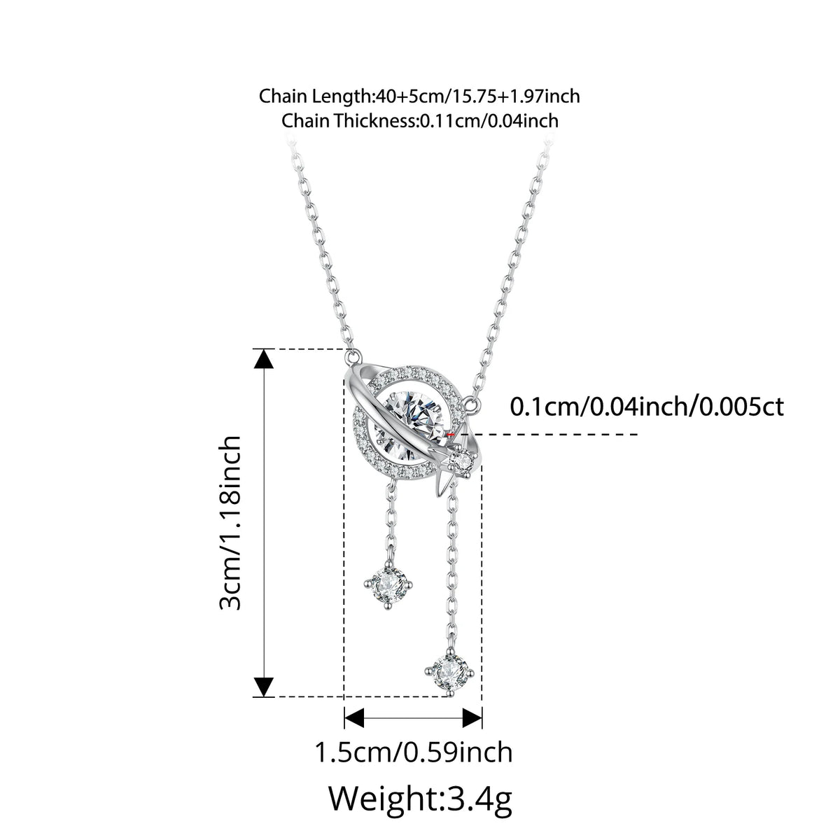 Celestial Orbit Moissanite Necklace