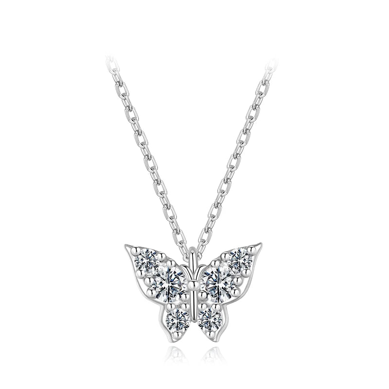Moissanite Butterfly Necklace
