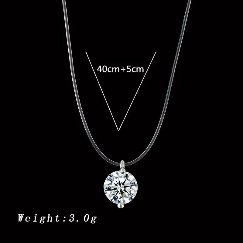 Floating Rhinestone Necklace