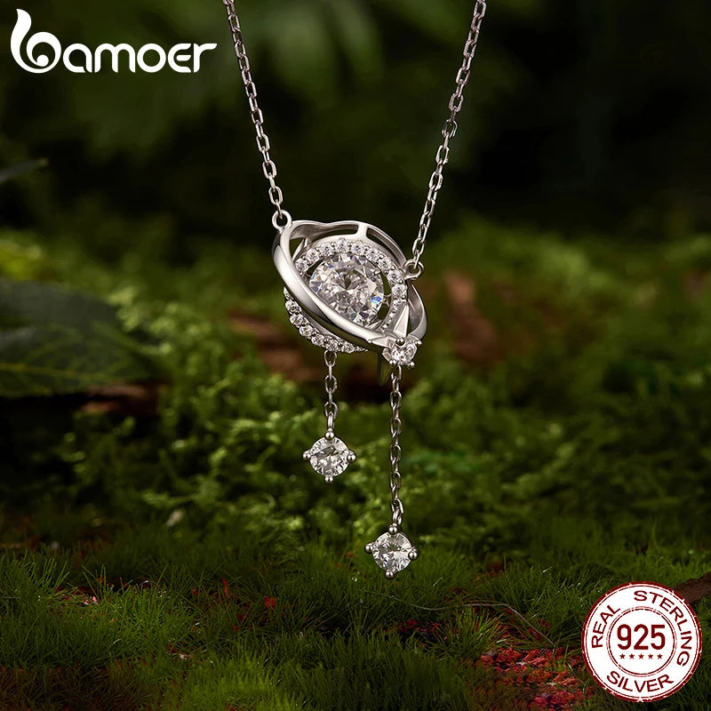 Celestial Orbit Moissanite Necklace