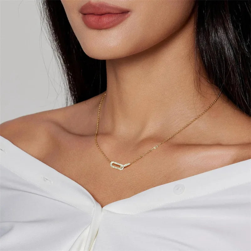 Interlocking Paperclip Necklace