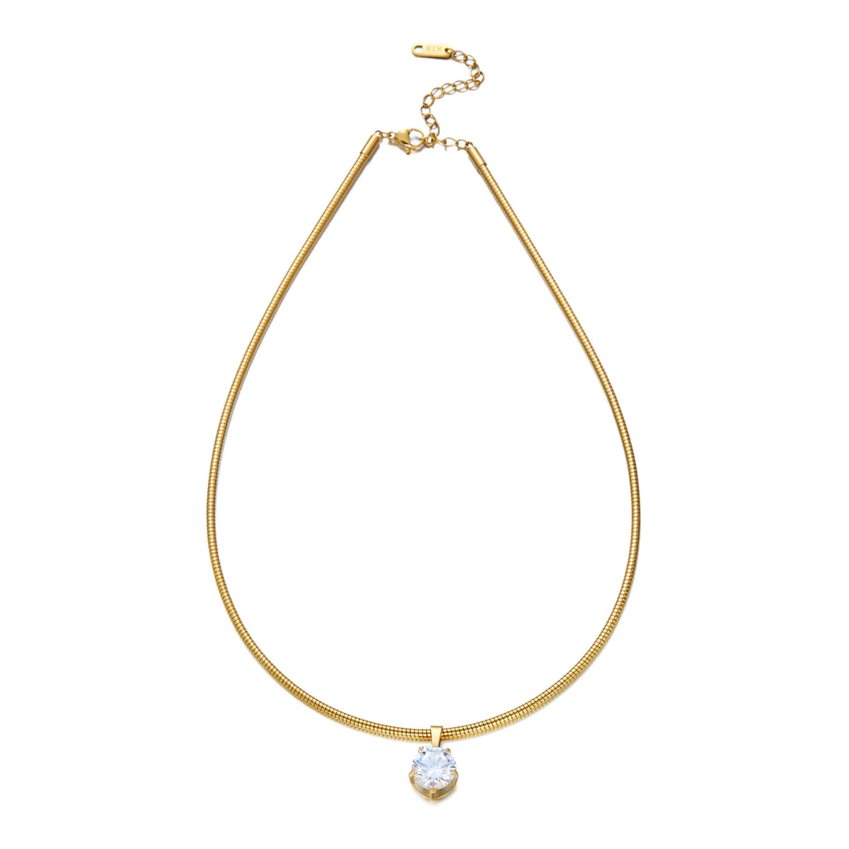 Solitaire Snake Chain Choker