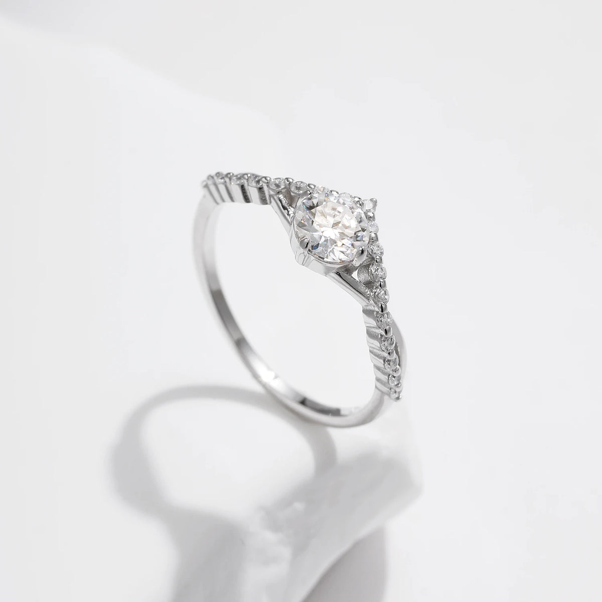Moissanite Crown Ring