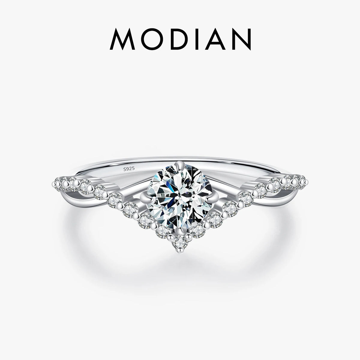 Moissanite Crown Ring