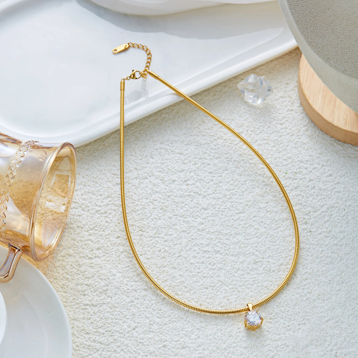 Solitaire Snake Chain Choker