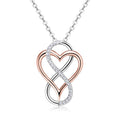 Moissanite Heart Infinity Necklace