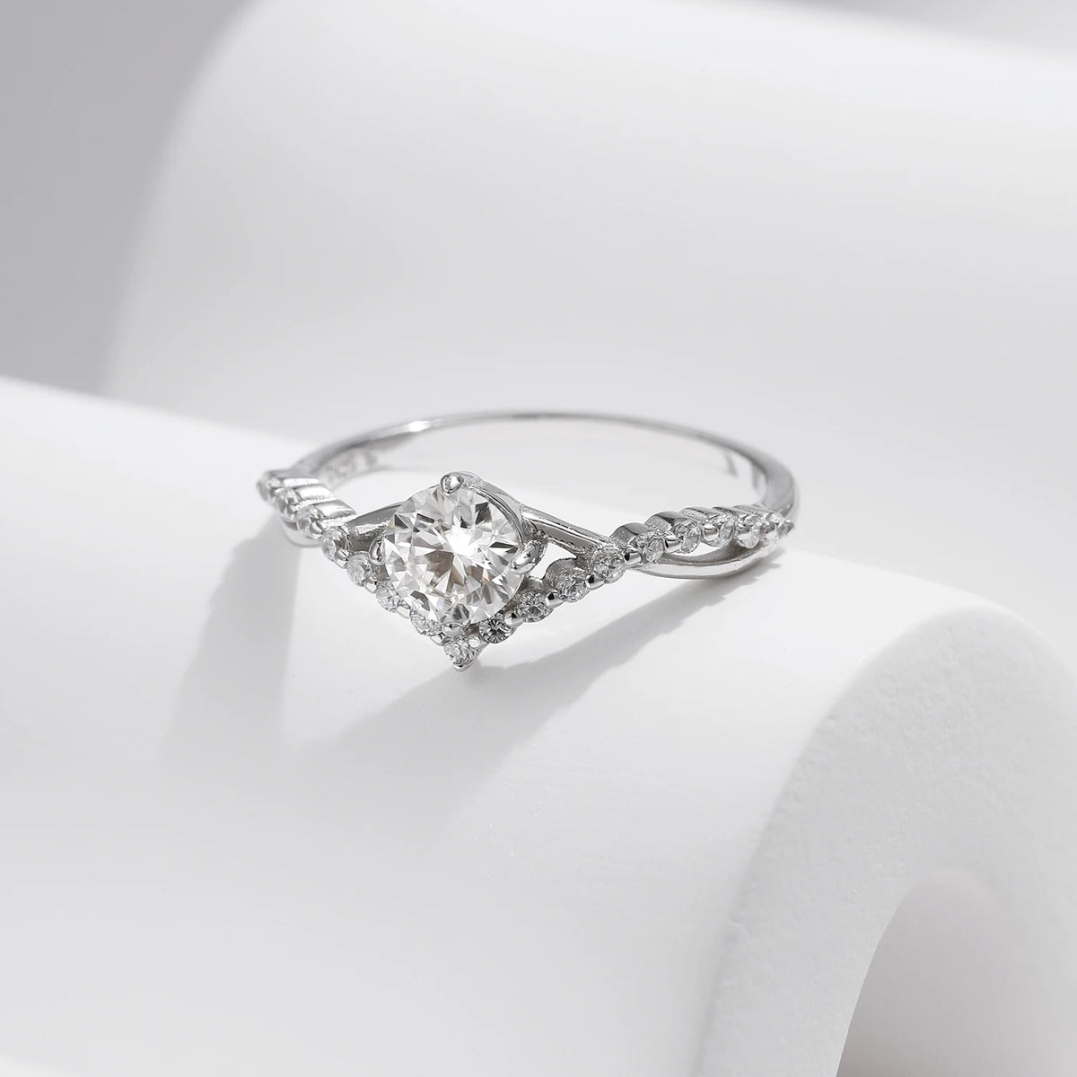 Moissanite Crown Ring