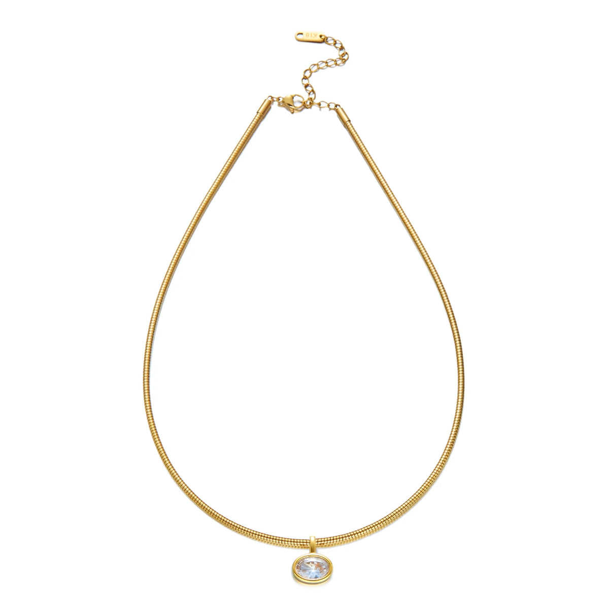 Solitaire Snake Chain Choker