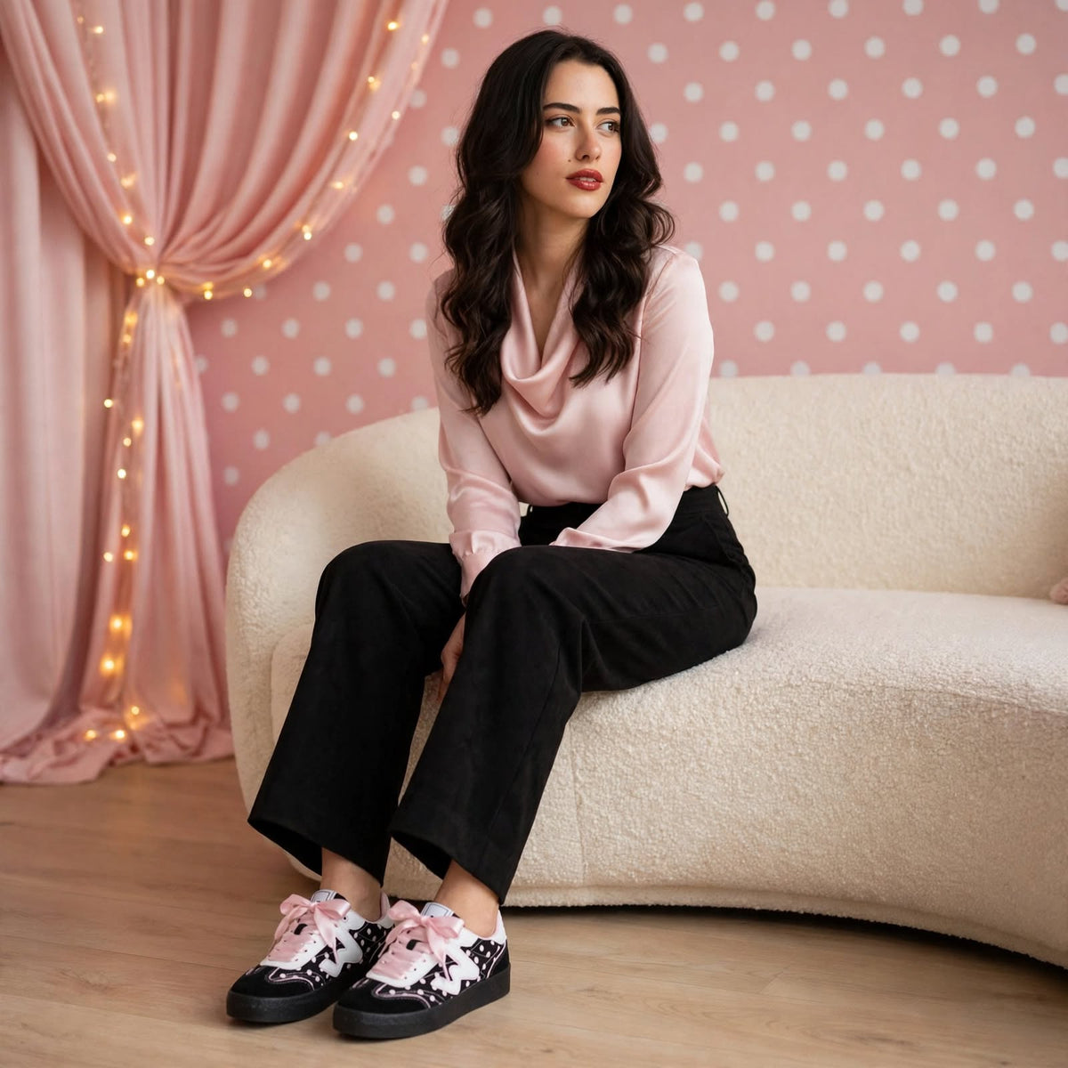 BLACKPINK Polka Dot Kawaii Sneakers