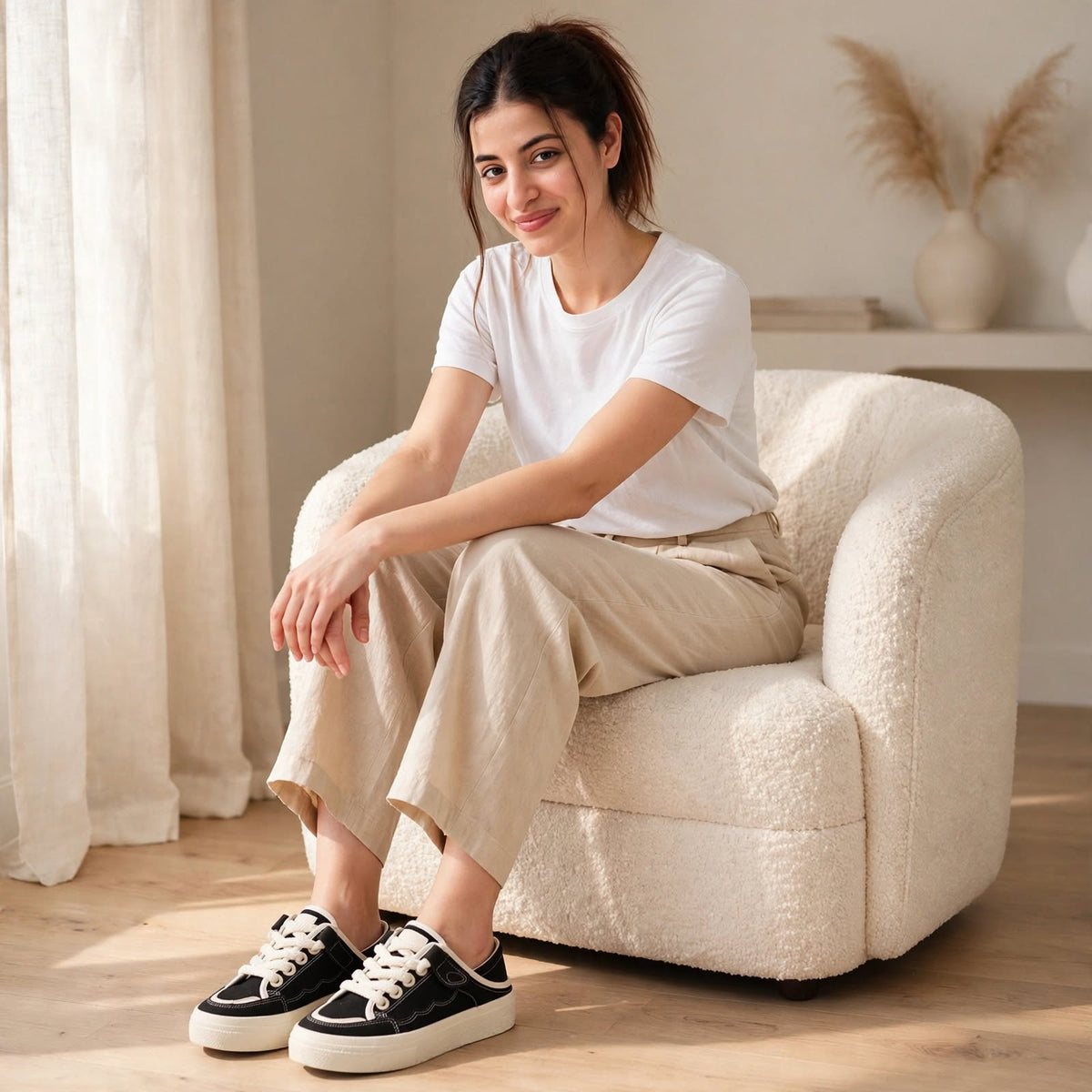 Canvas Chunky Sneakers
