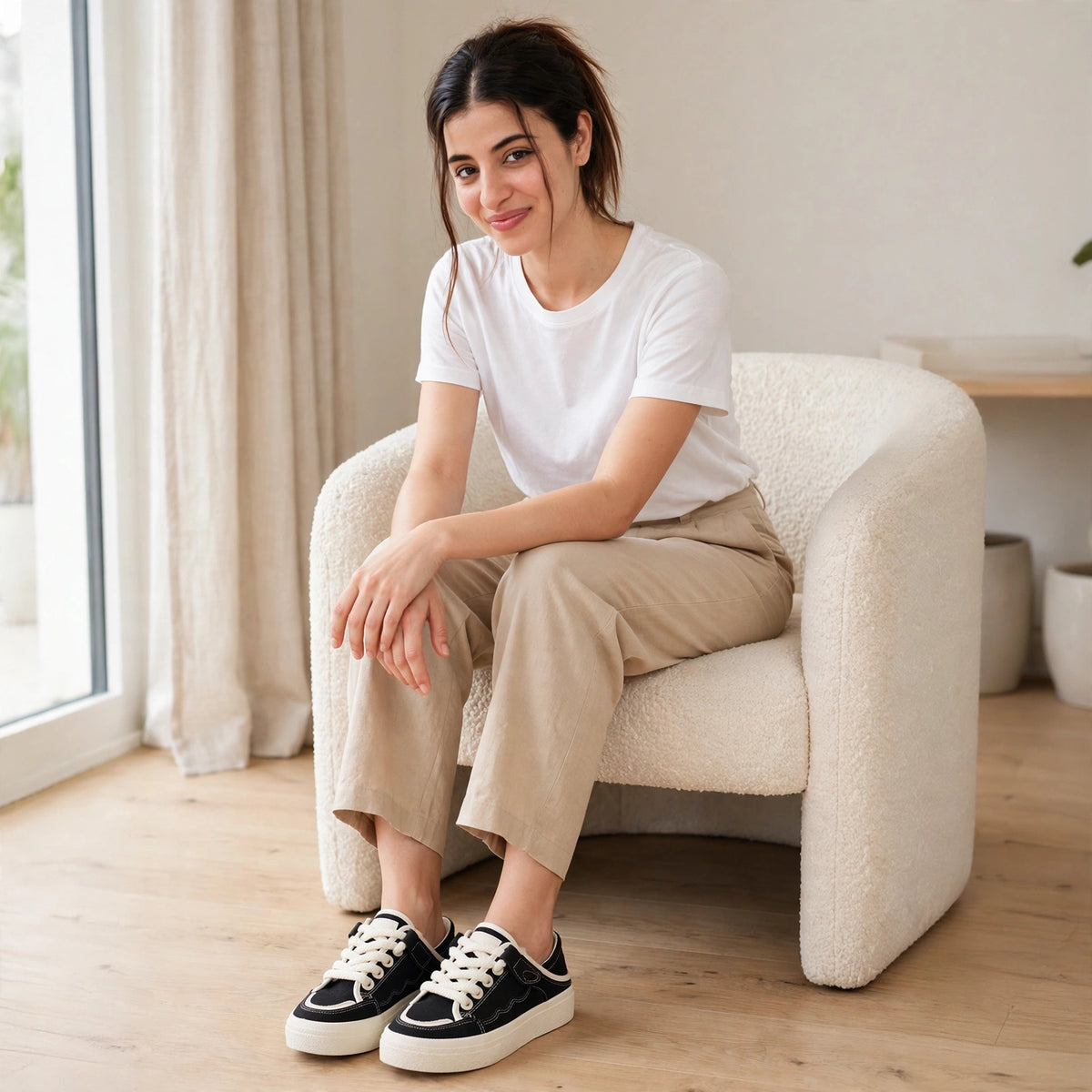 Canvas Chunky Sneakers