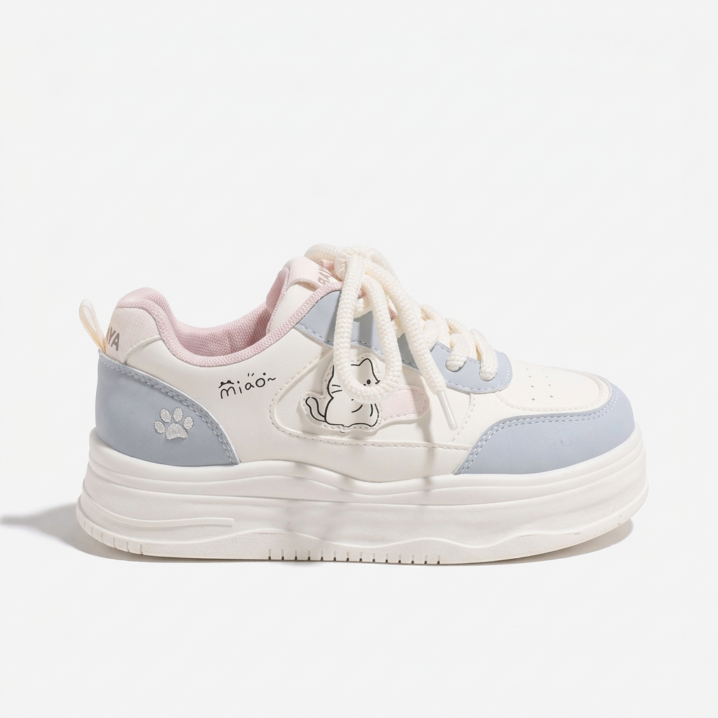 Blue sneaker clean side view