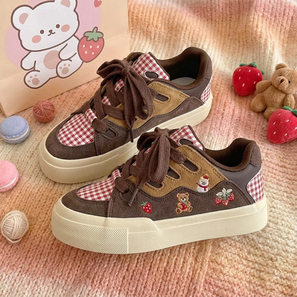 Kawaii Platform Lace-Up Sneakers