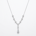 Clean pear-drop necklace display