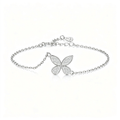 Clean silver butterfly bracelet display