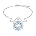 Clean snowflake necklace display