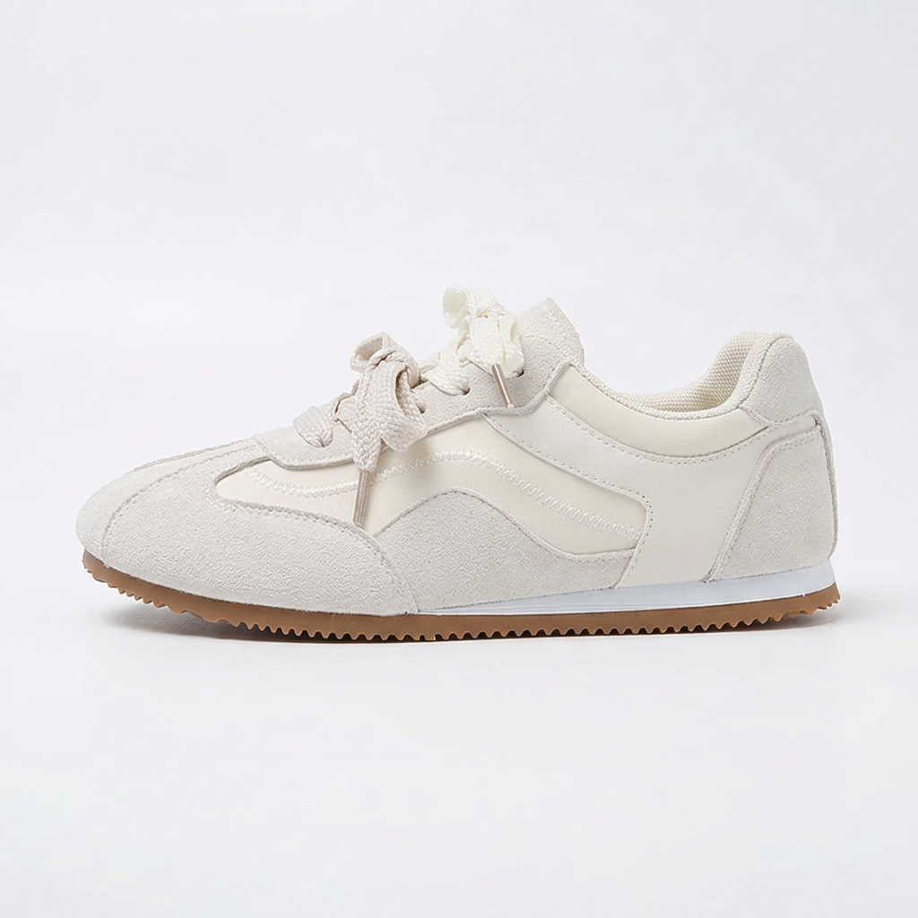 Cream Retro Sneaker