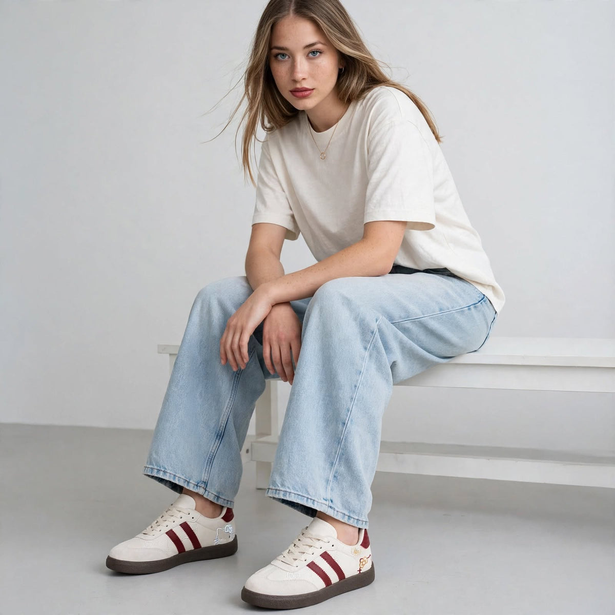 Kawaii Kitty Low-Top Sneakers