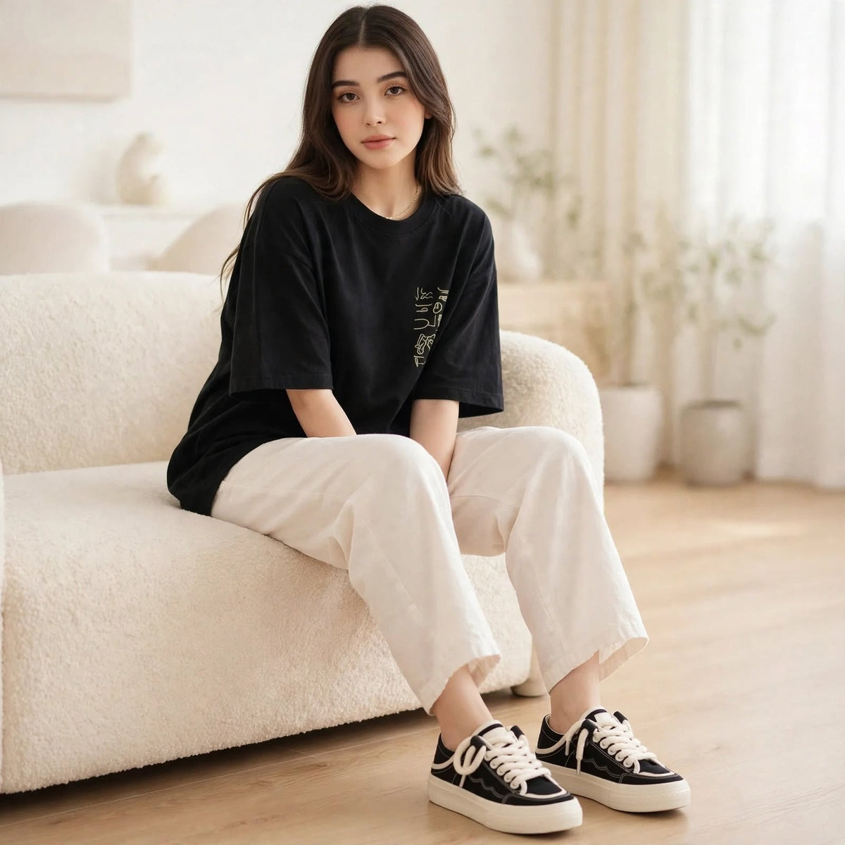 Canvas Chunky Sneakers
