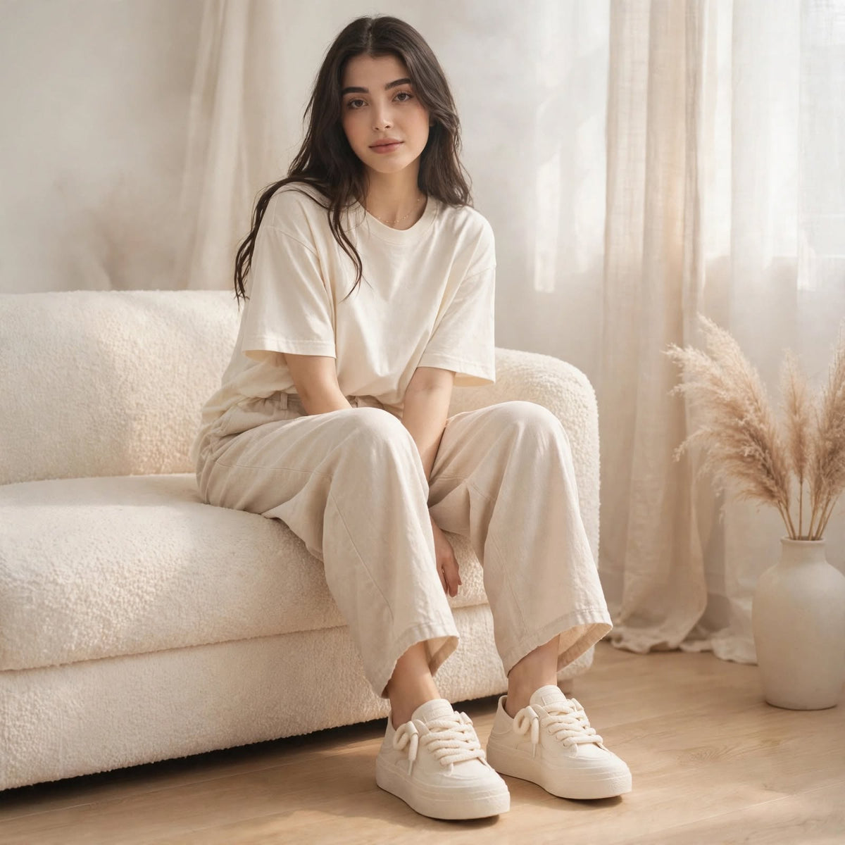 Canvas Chunky Sneakers