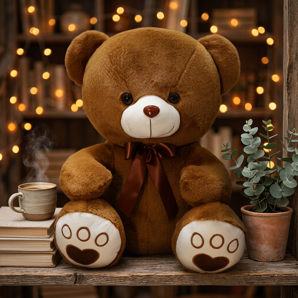 Dark Brown Teddy Bear Lifestyle