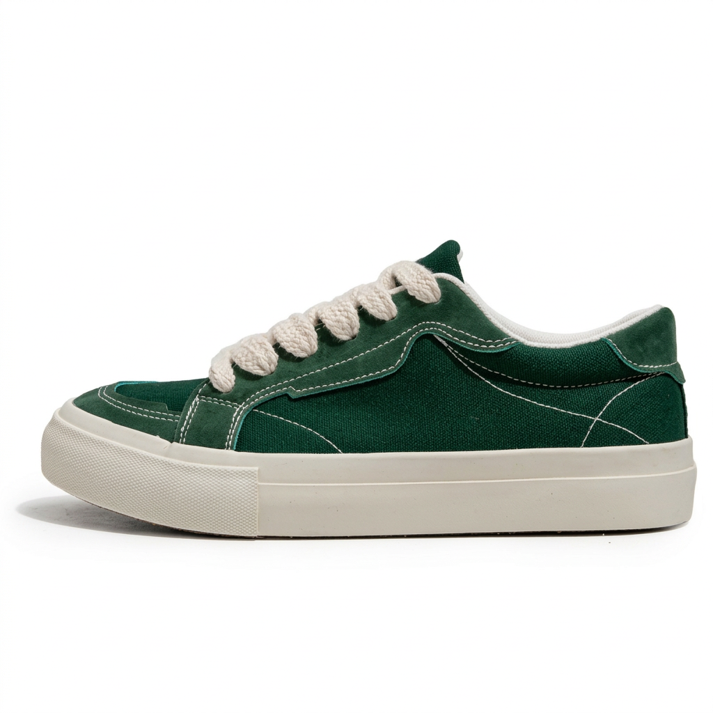 Green sneaker side view