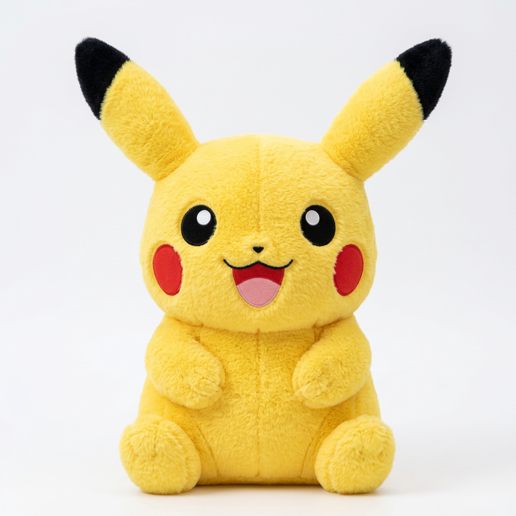 Pikachu Kawaii Plushie - Clean Product Shot