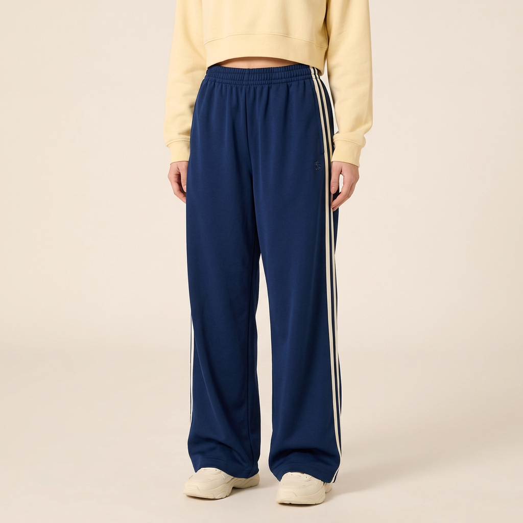 Navy Off-Duty Stripe Pants, waistband detail