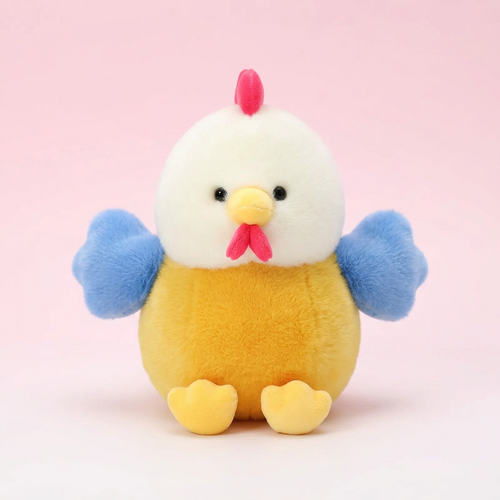 Yellow White Kawaii Chicken Plush