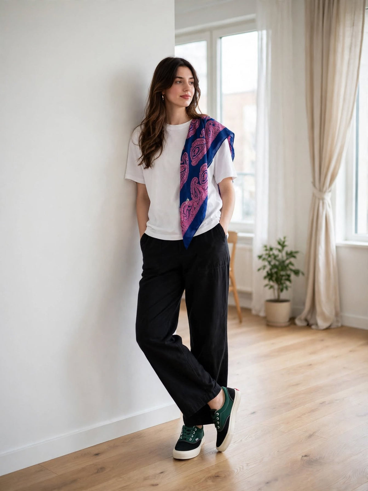 Colorblock Low-Top Canvas Sneakers