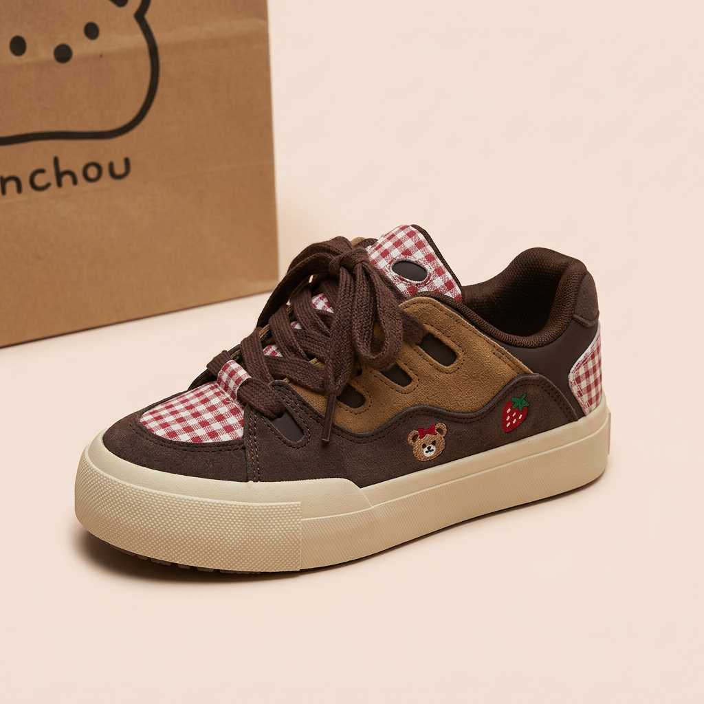 Chocolate brown kawaii sneaker - editorial batch 1