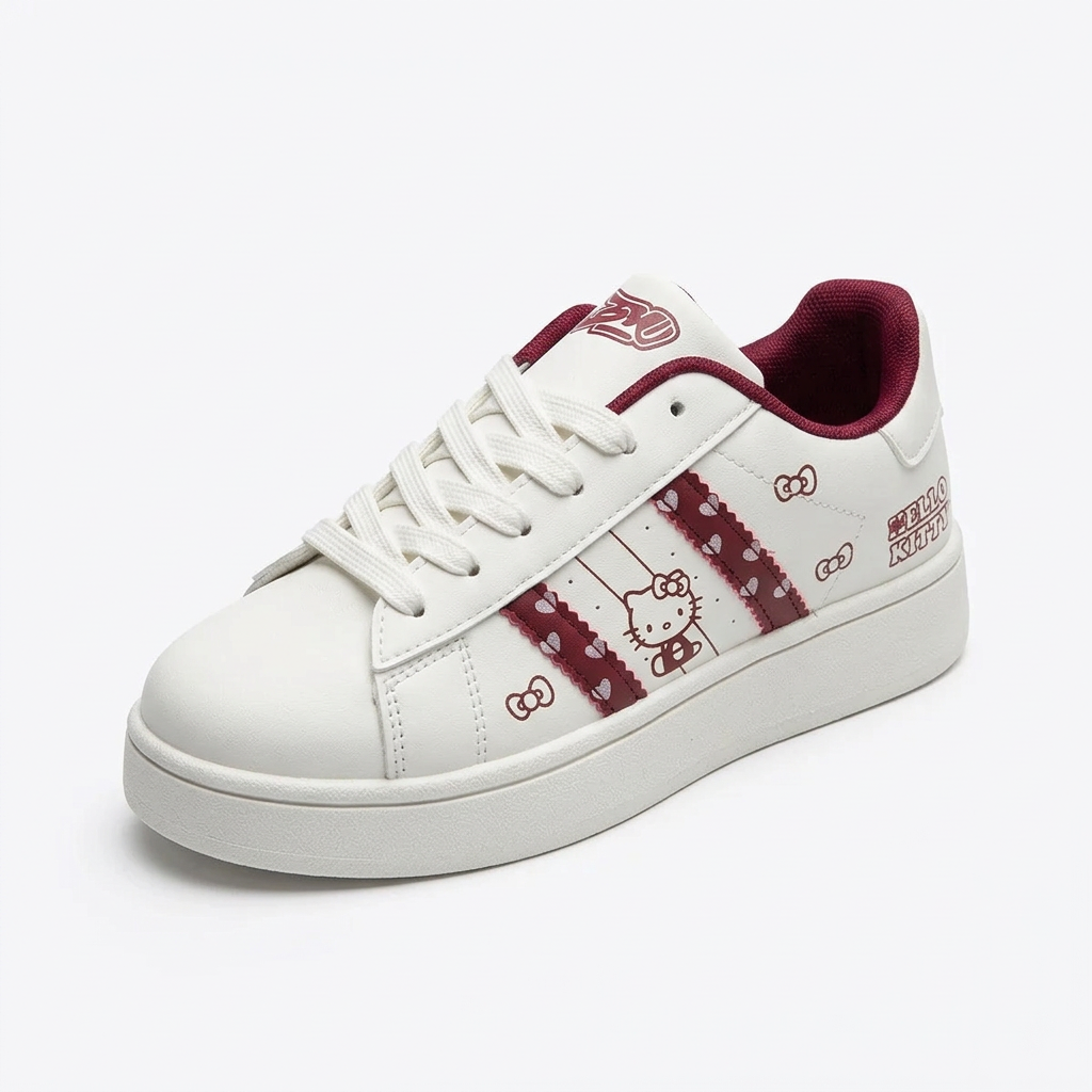 Hello Kitty Kawaii Sneakers – Burgundy