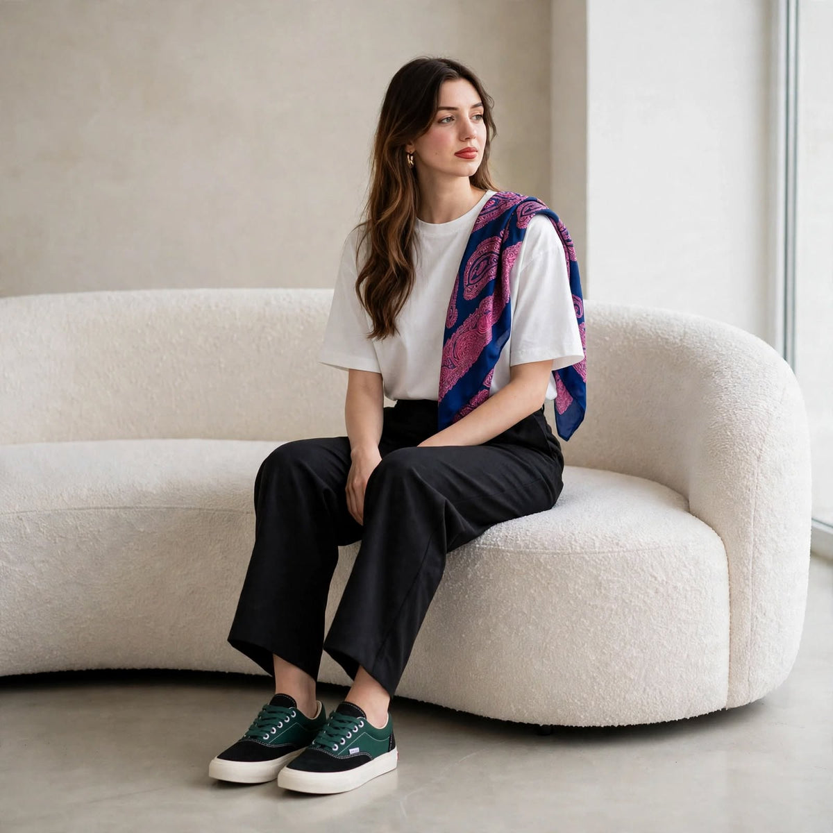 Colorblock Low-Top Canvas Sneakers