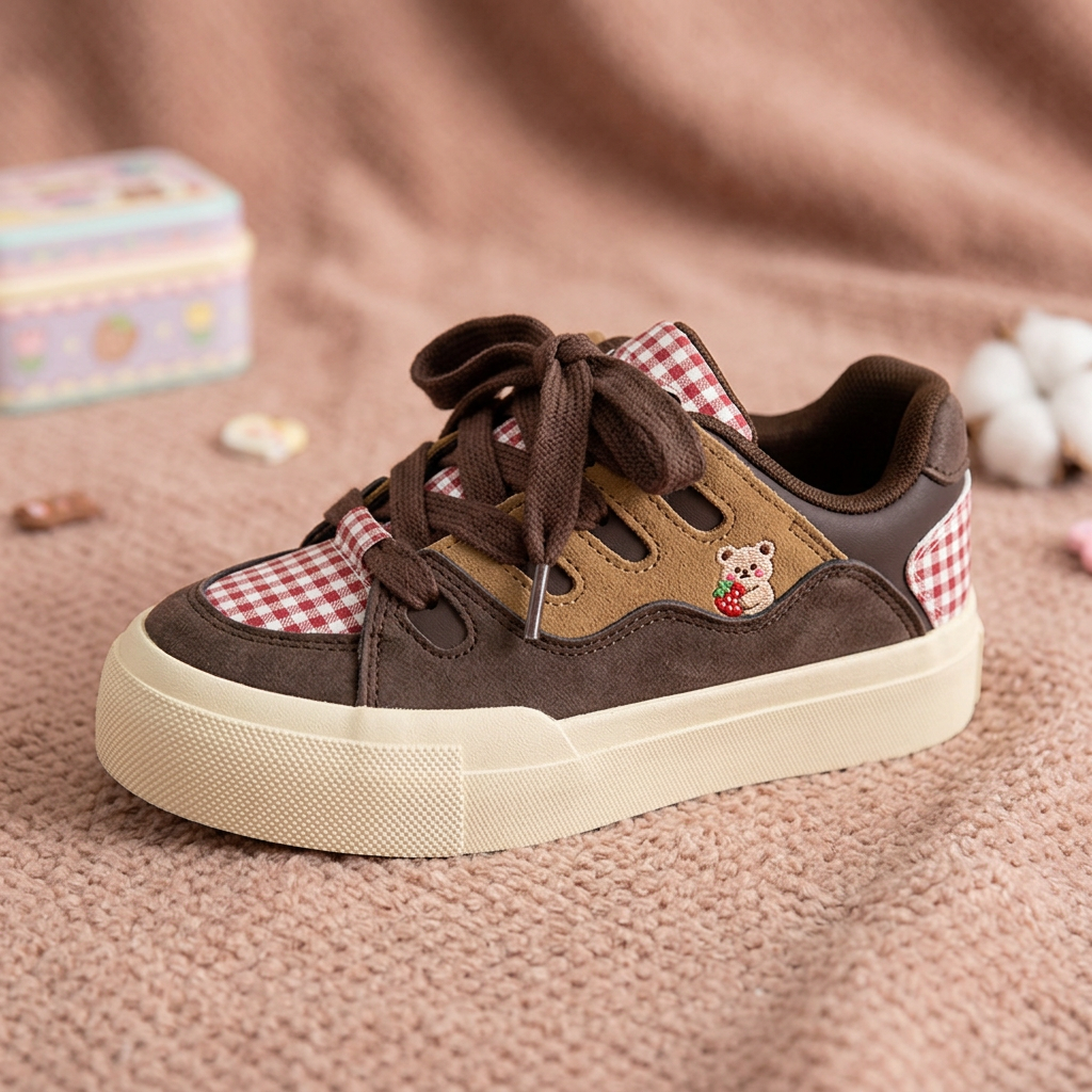 Chocolate brown kawaii sneaker - editorial batch 2
