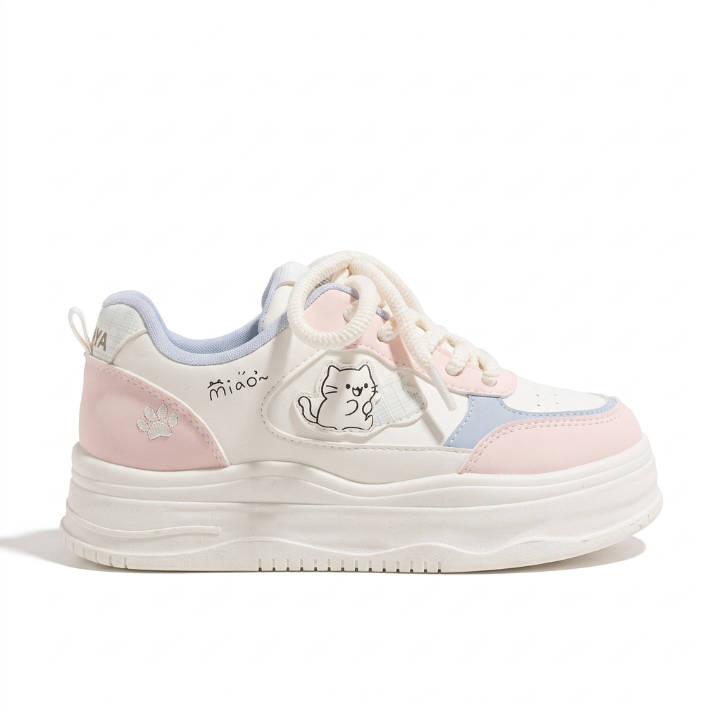 Pink sneaker clean side view