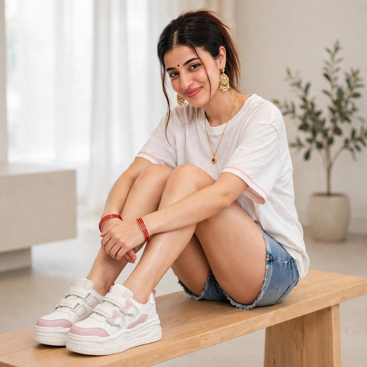 Kawaii Bow Platform Sneakers