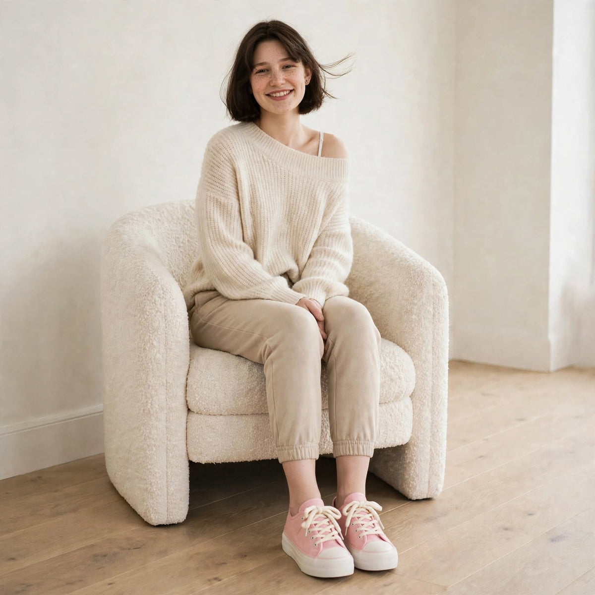 Pink Canvas Platform Sneakers