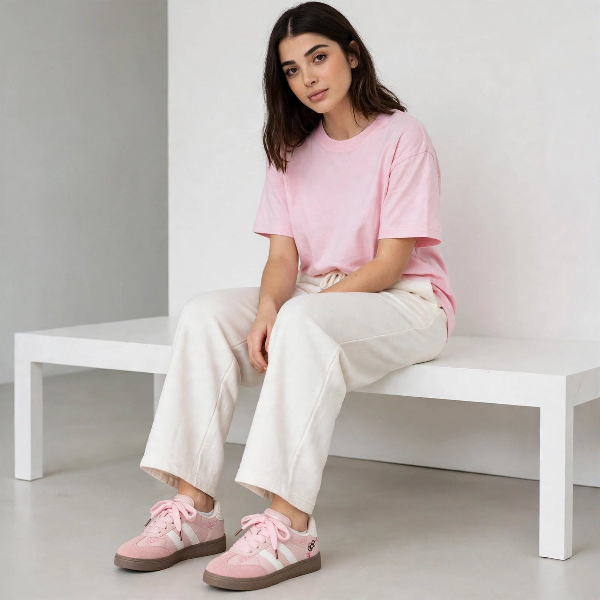 Kawaii Kitty Low-Top Sneakers