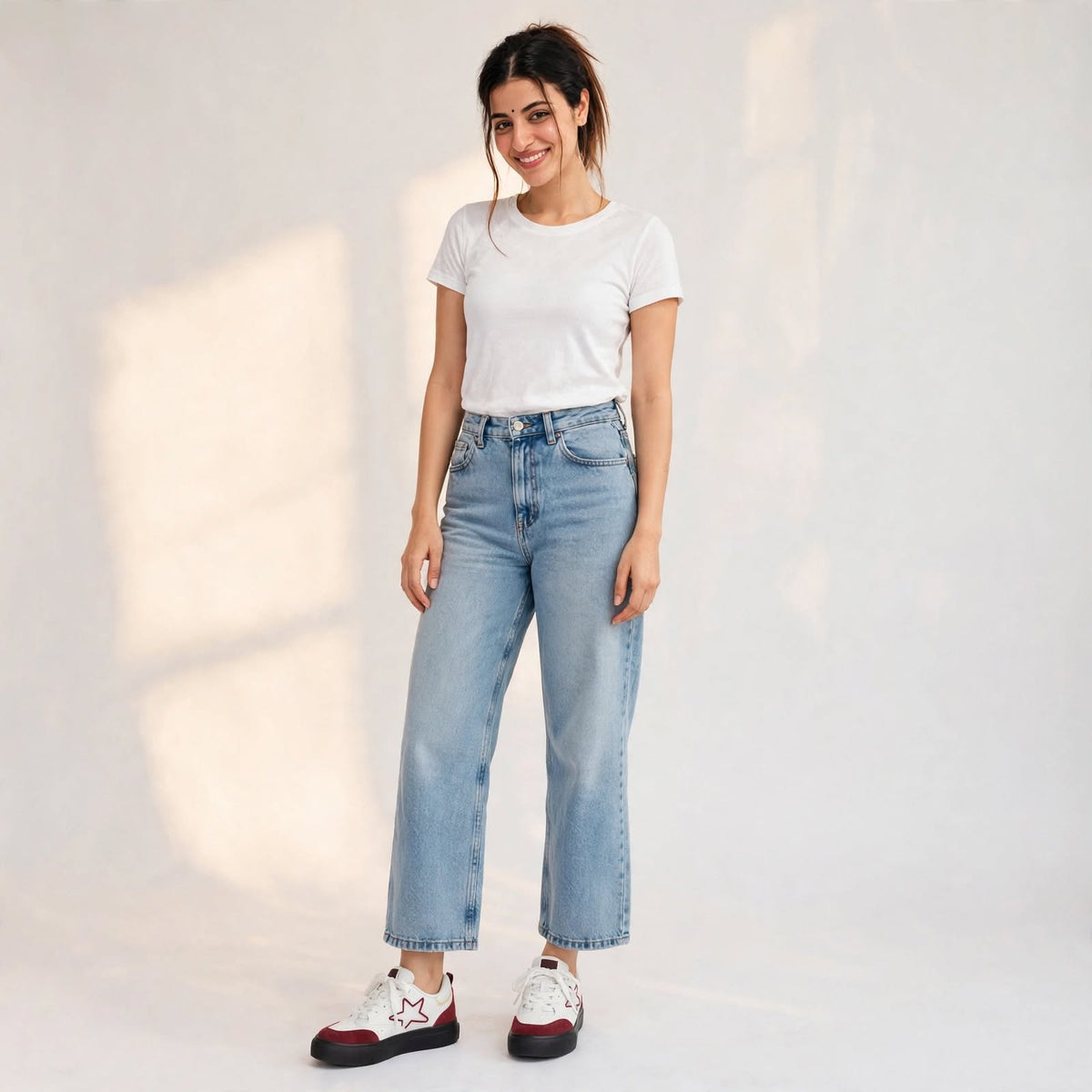 Star Detail Retro Platform Sneakers