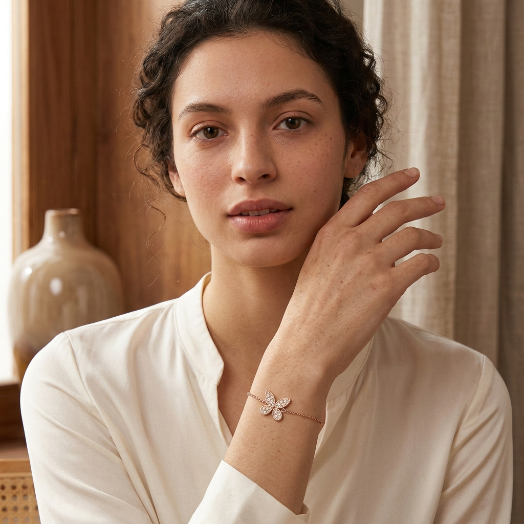 Rose bracelet model first pose