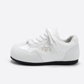 White cat-detail sneaker side view