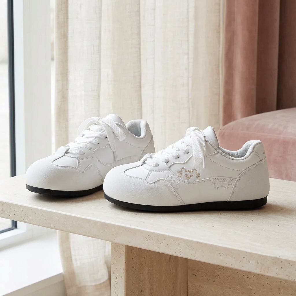 White sneakers editorial still life